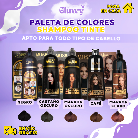 COMBO FUERZA + COLOR (SHAMPOO TINTE CUBRE CANAS + SHAMPOO ROMERO)